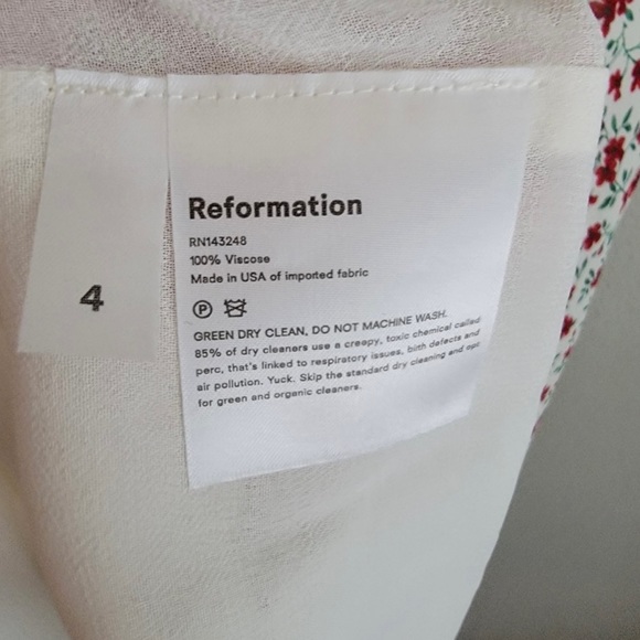 Reformation Genie Dress in Alexandria size 4 NWT - Picture 11 of 14